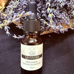 Biologische etherische olie van lavendel: balgeur, met amethist