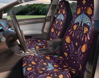 Capas de assento de carro com mariposas mágicas – Acessórios boho-chic estilo bruxa Goblincore