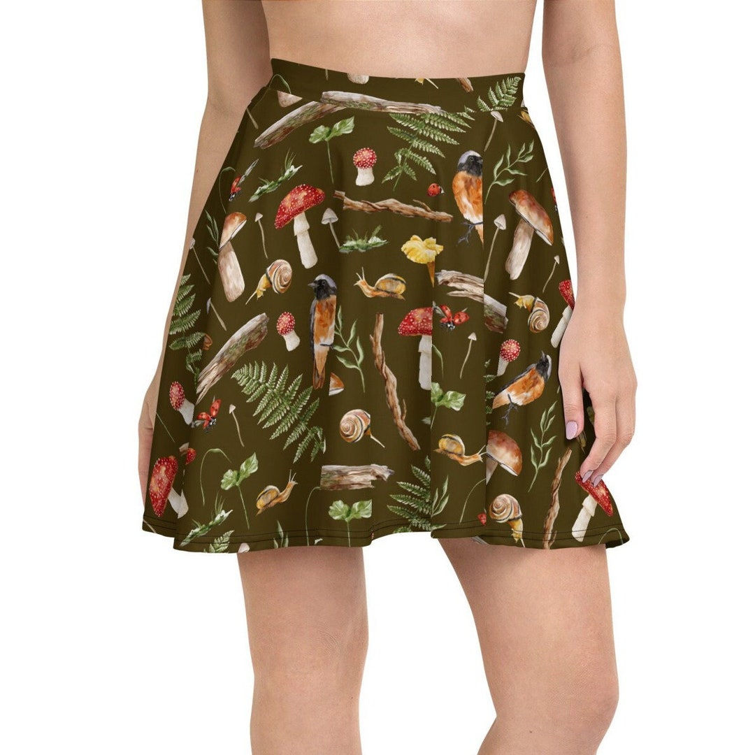 Brushed Midi Sweater Skirt in Forest