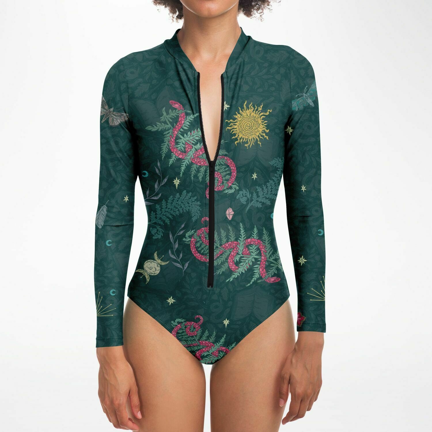 One Piece Long Sleeve SPF Sustainable Swimsuit & Sustainable Long Sleeve  Surf Suit 