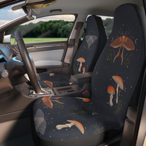 Housses de siège d'auto champignon champignon - décoration de véhicule bohème mystique