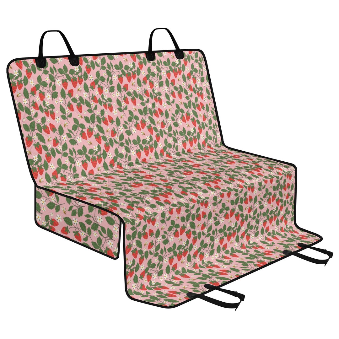 Vintage Black Polka Dot Pet Car Seat Cover