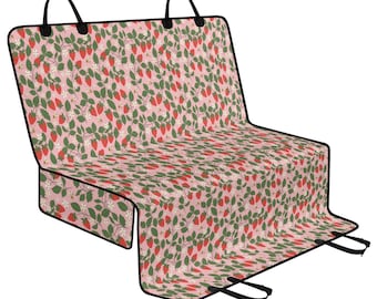 Grey Vintage Floral Print Pet Car Seat Cover main image 1