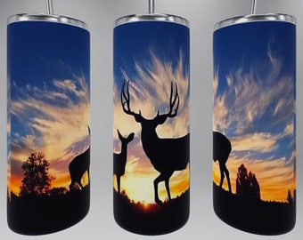 Deer tumbler for him, Hunting tumbler for men, Fathers day gift for Dad, Hunting gifts for boyfriend, Gift for deer hunter, birthday gift