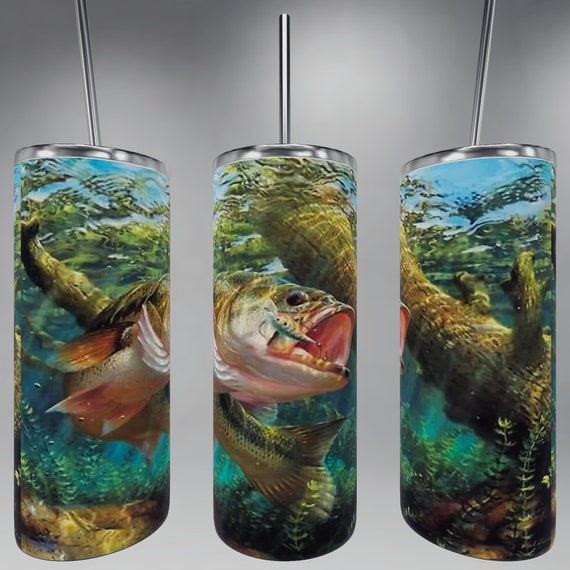 Bass Fishing Tumbler for Him, Fish Tumbler for Men, Fathers Day