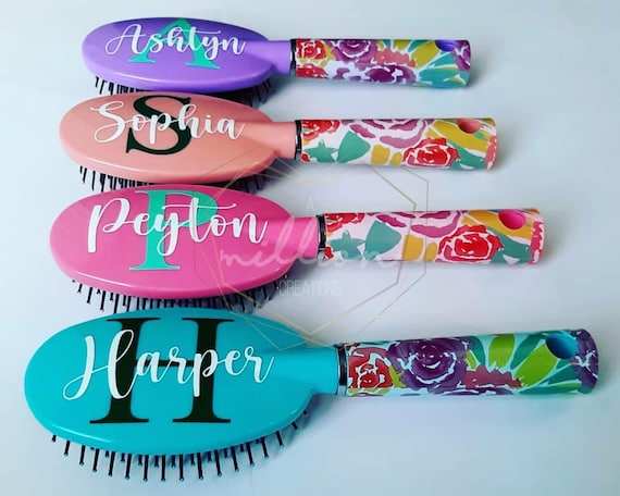 Personalized hair brushes for girls Birthday gift for teen dance team gifts Easter basket gift for kids sleepover gifts for friends