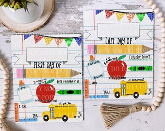 First and last day of school sign, Back to school white board, personalized first day of school picture, dry erase board, kindergarten sign
