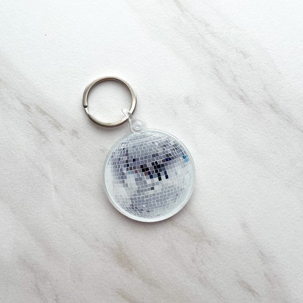 Disco Keychain | disco ball keychain, mirrorball keychain, acrylic keychain, trendy keychain