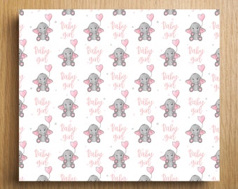 Elephants Personalised Birthday Gift Wrapping Paper 3 Designs ADD NAME