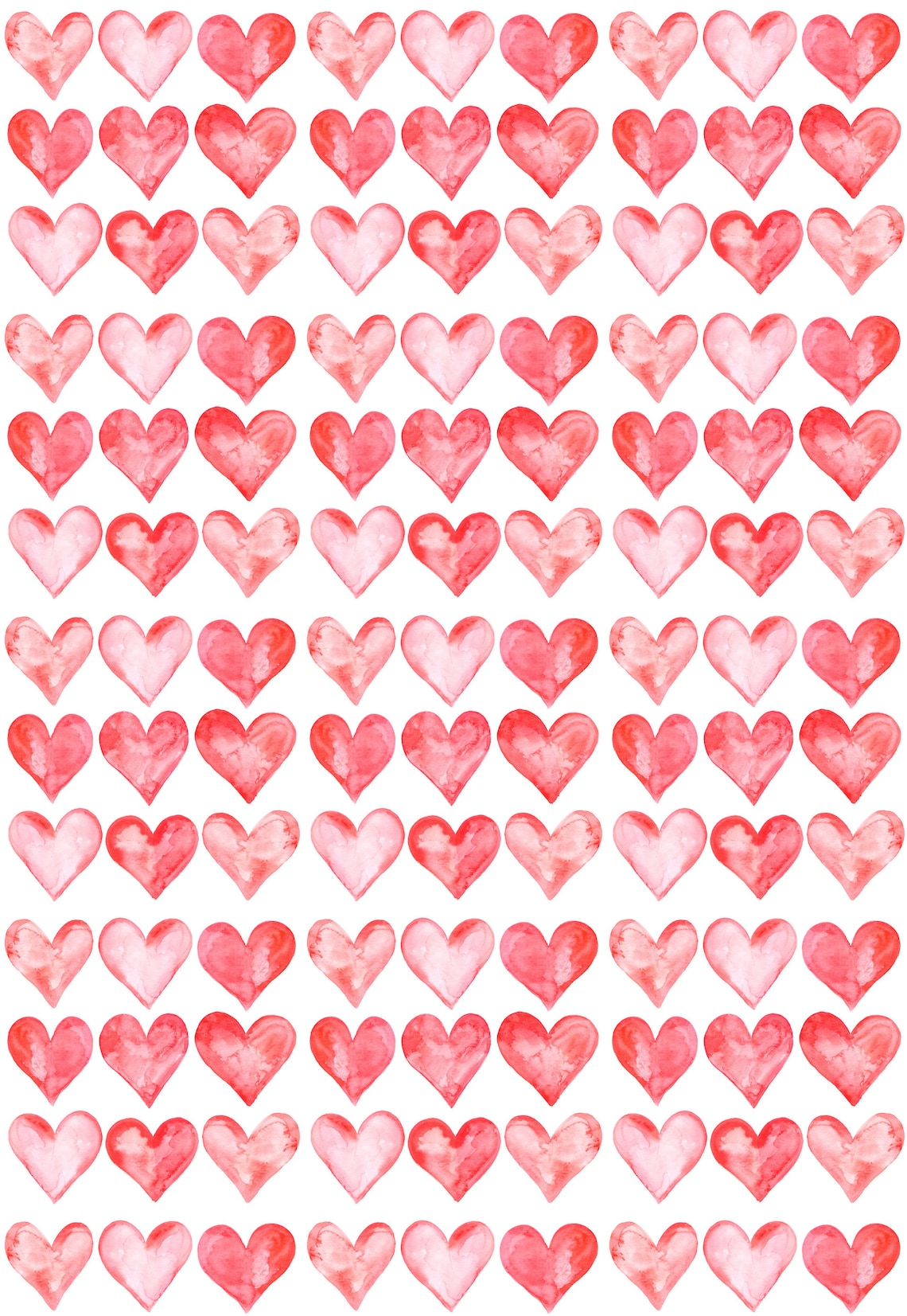 Wrapping Paper Sheets Gift Wrap Hearts Etsy