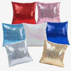 Sublimation Blank Reversible Sequin Magic Swipe Pillow Cover Cushion Case, Sequence Throw Pillow Case, Sublimation Pillowcase