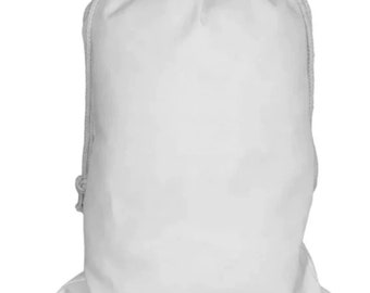 Large Polyester Canvas Sack: Sublimation, Heat Transfer Vinyl