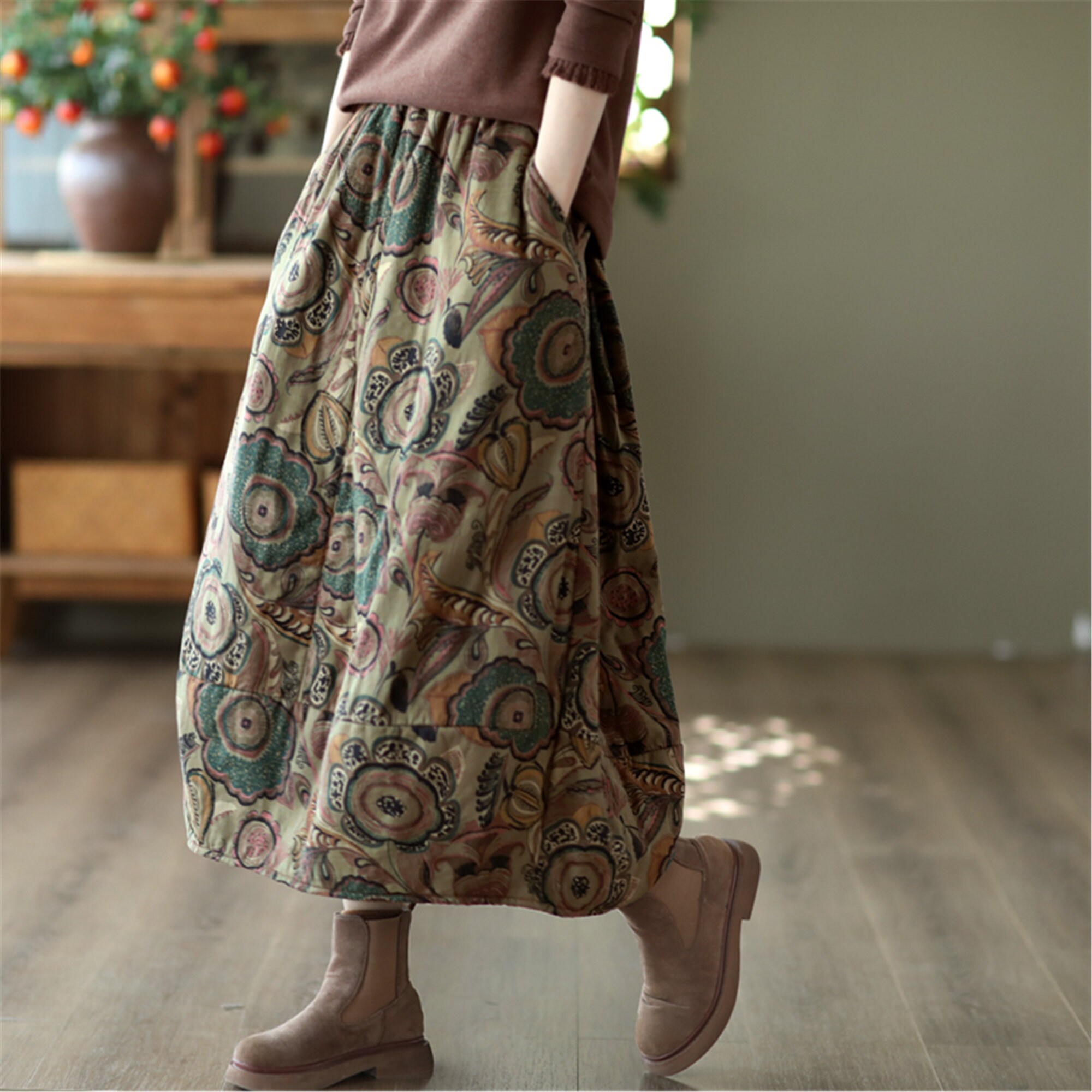 Winter Warm Skirts Padded Midi Skirts Quilted Skirts for Women - Etsy
