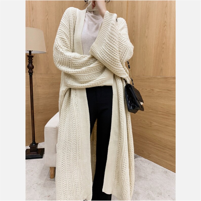 Long Open Cardigan for Women Duster Sweater Maxi Cardigan Etsy