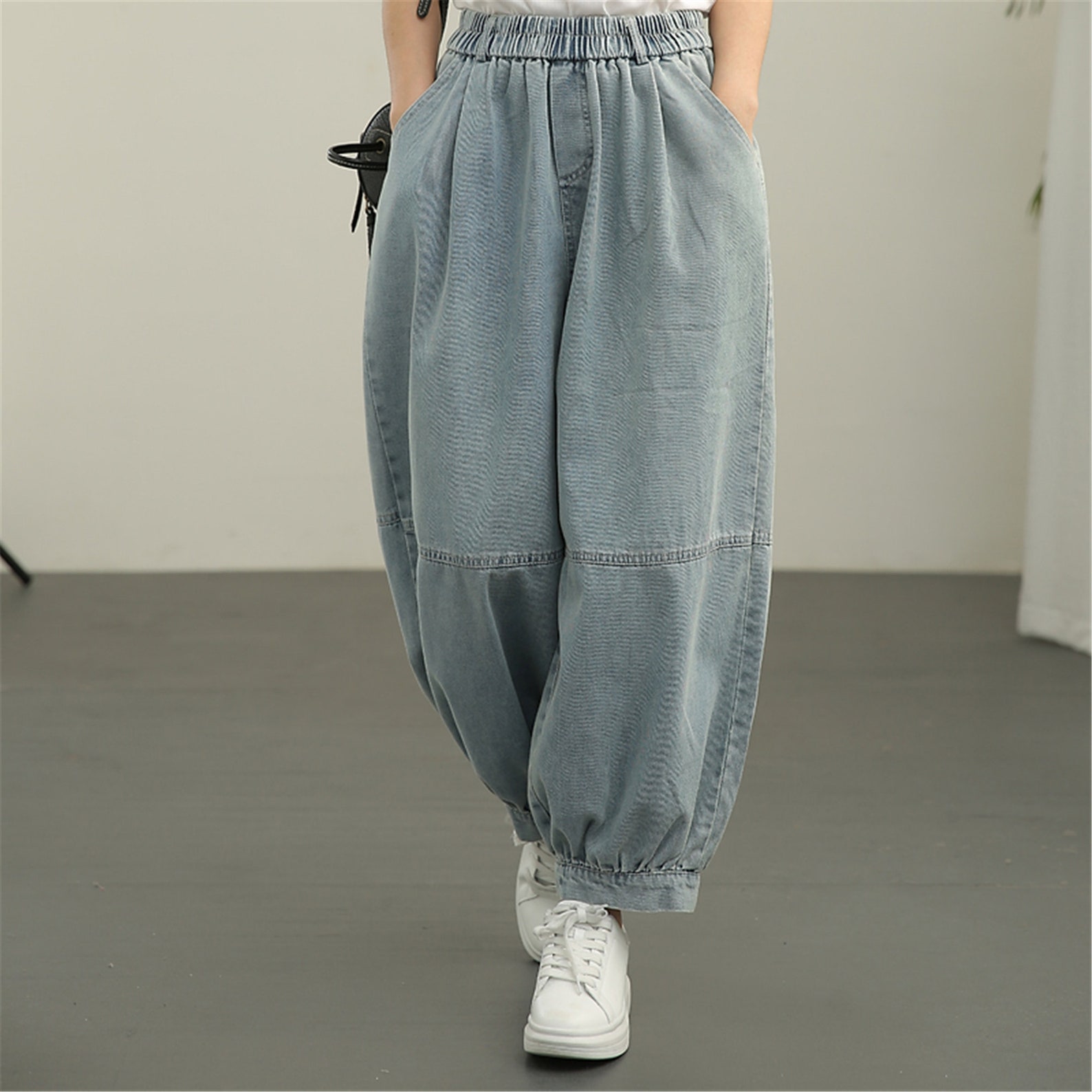 Vintage Baggy Jeans Women Plus size Denim Baggy Pants | Etsy