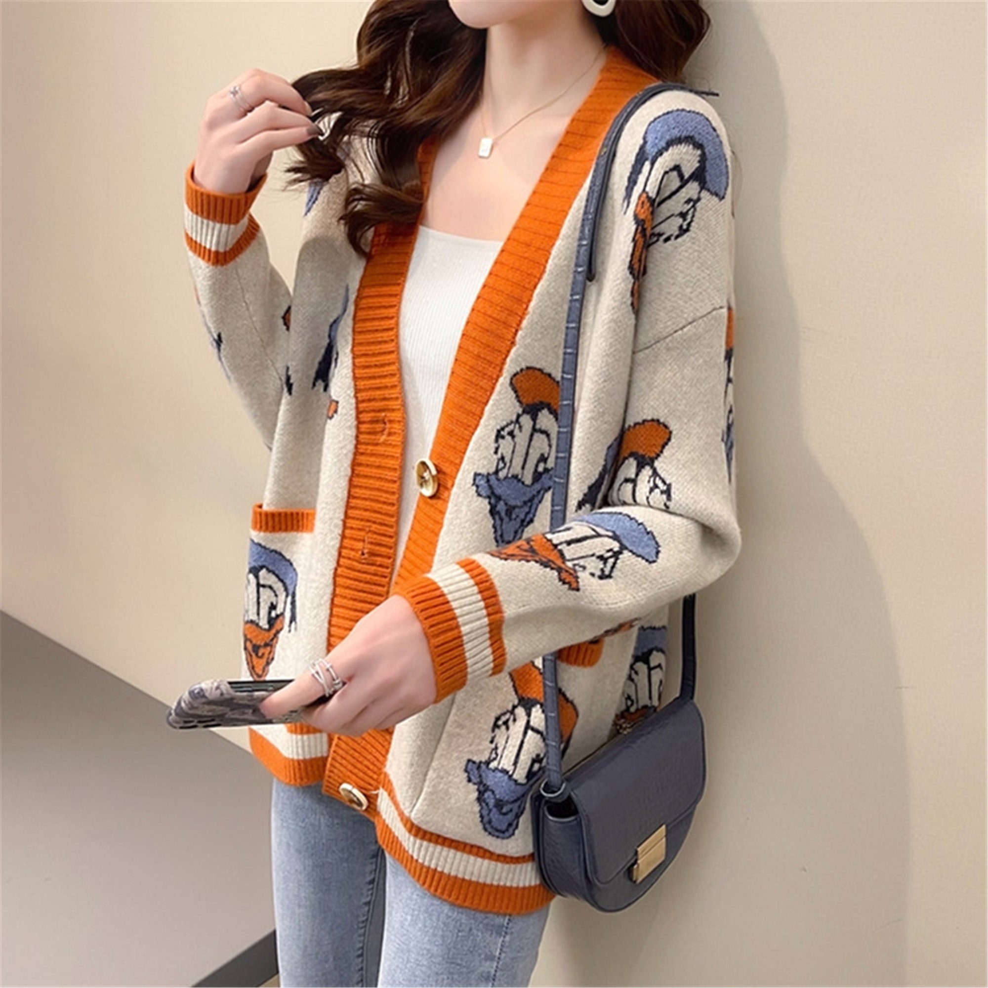 Vintage Long Disney Cardigan Mickey 