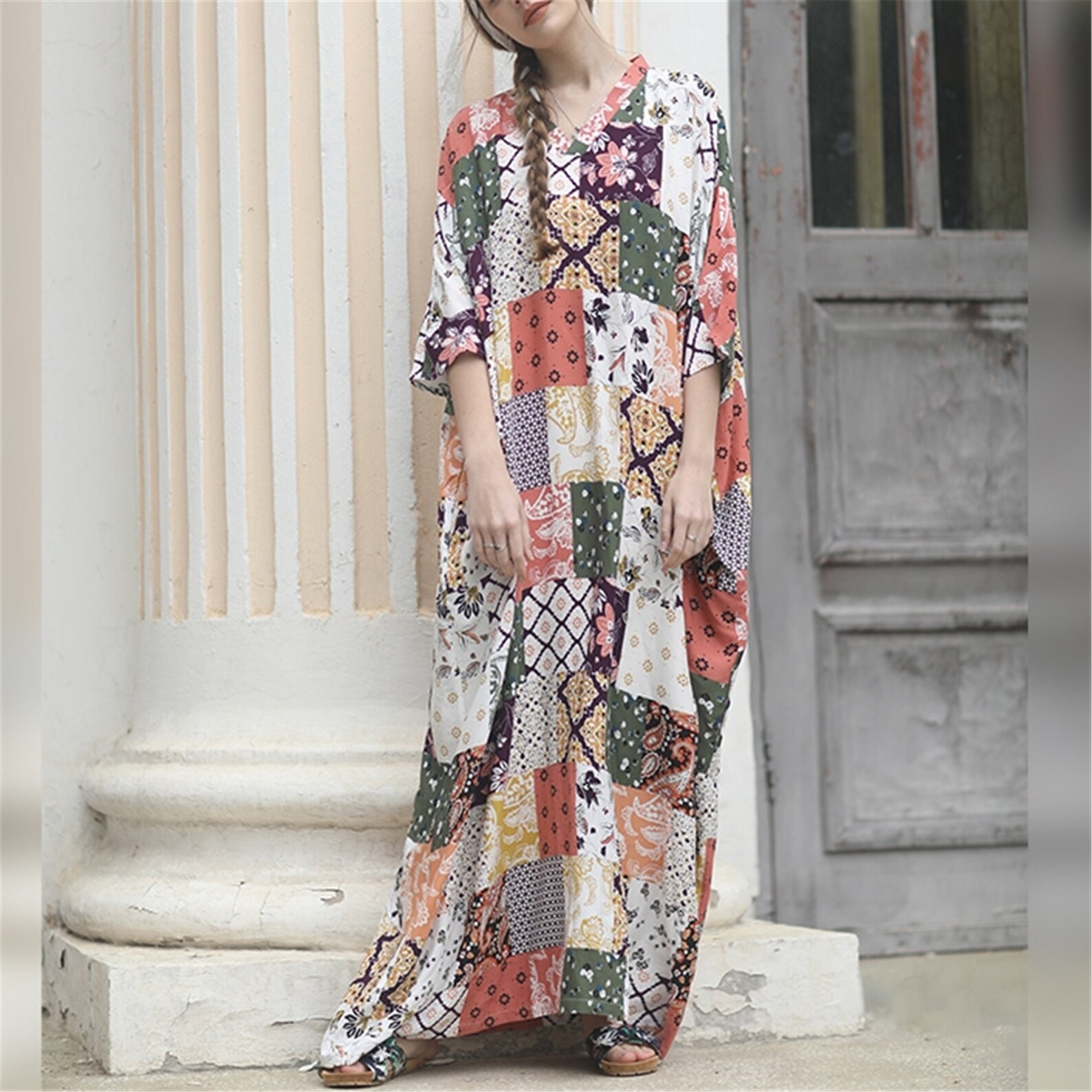 Colorful Kaftan Dress Long Summer Caftan Modest CaftanPlus Etsy