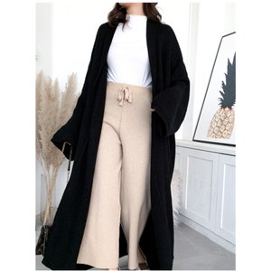 Women Long Sweater Coat Plus Size, Long Chunky Cardigan Heavy Knit,Open Cardigan