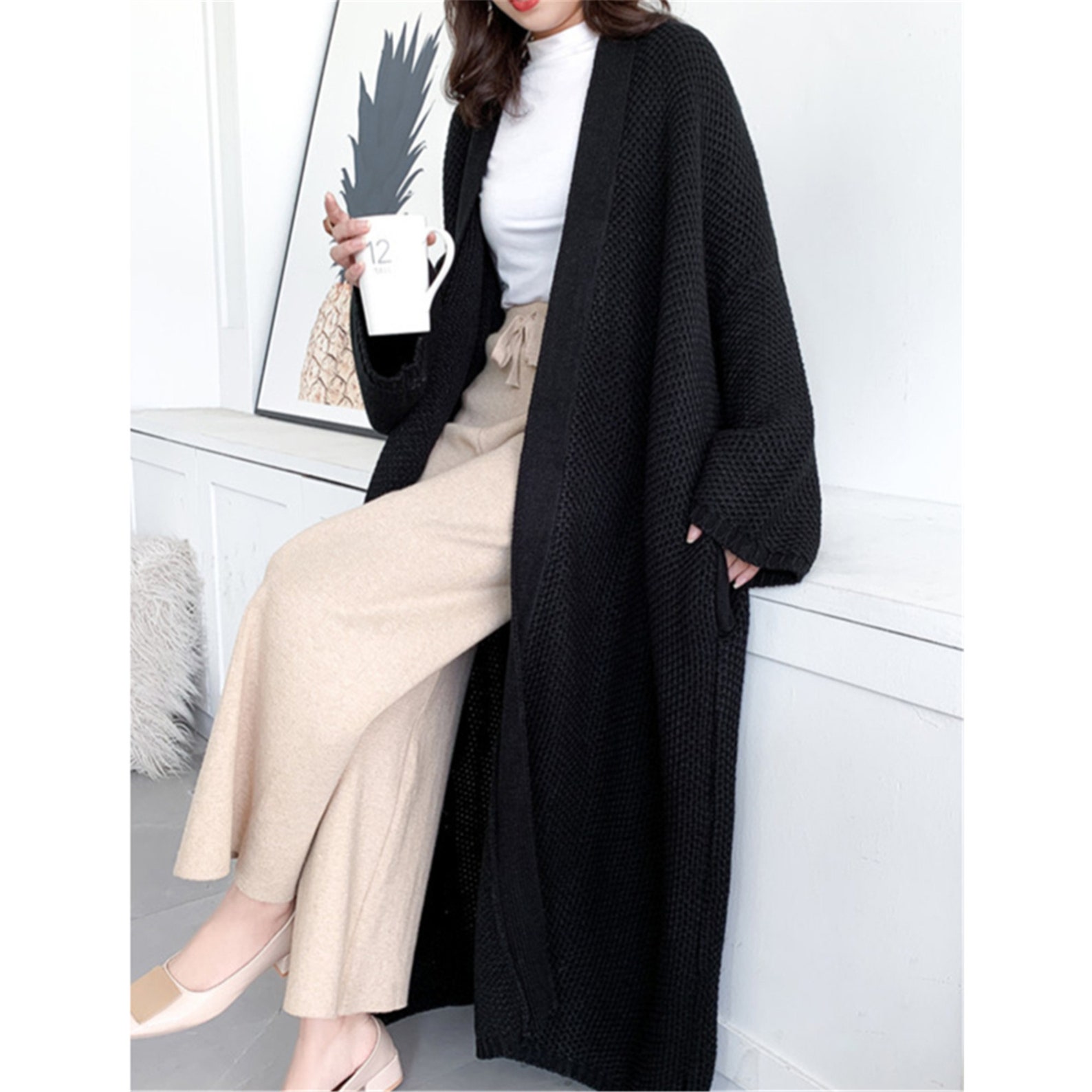 Women Long Sweater Coat Plus Size Long Chunky Cardigan Heavy Etsy