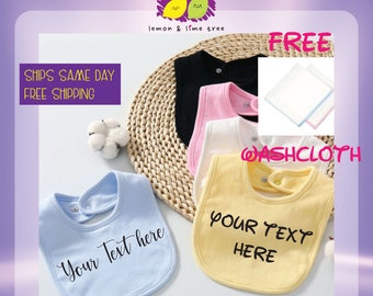 washcloth bibs