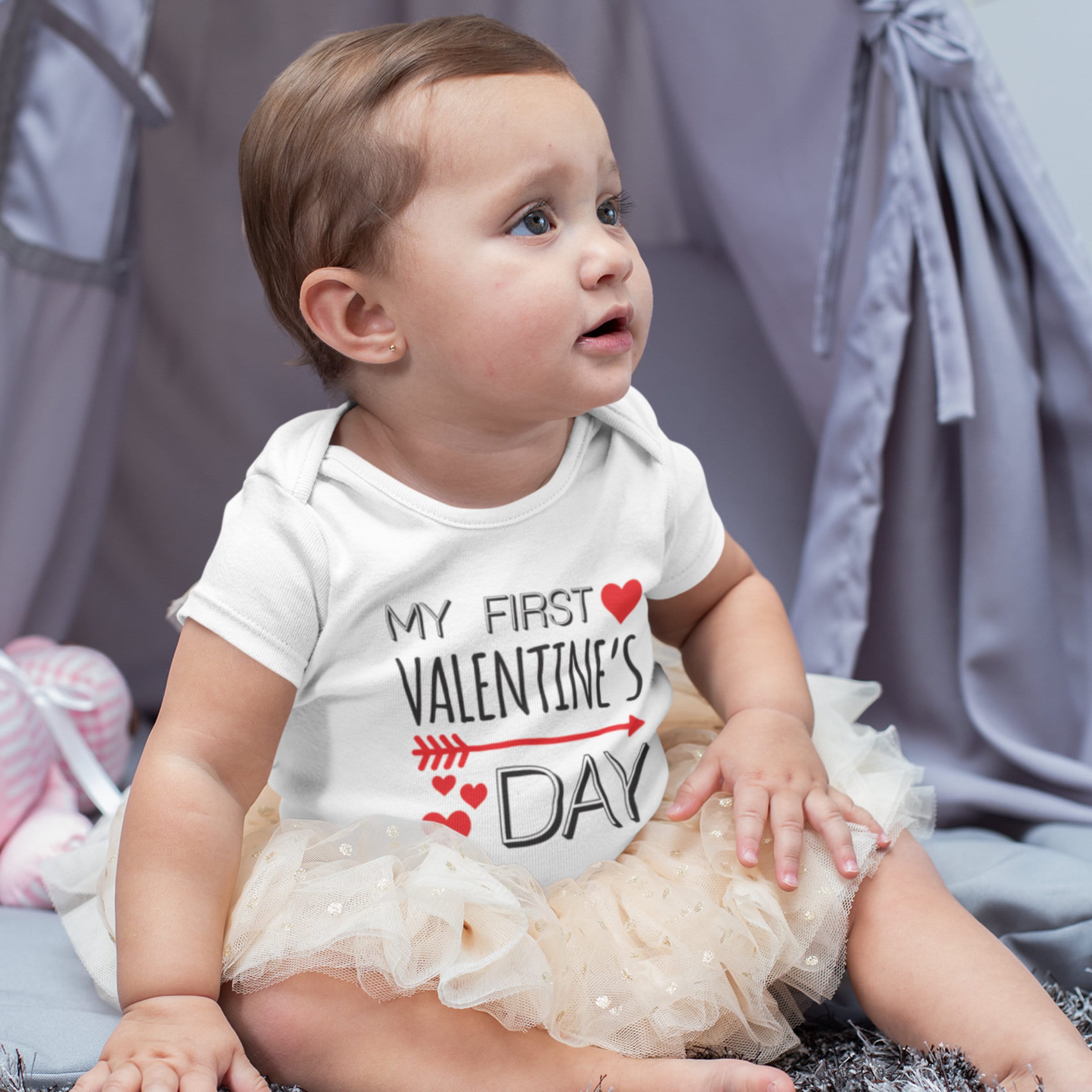 My First Valentine gift Cute Baby Onesie Custom Baby onesie Etsy