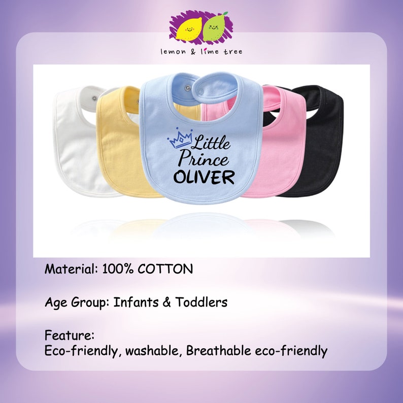 Baby boy girl Cotton bibs Little princess personalized bib Custom baby gift Personalized baby Gift Baby shower gift, New baby gift