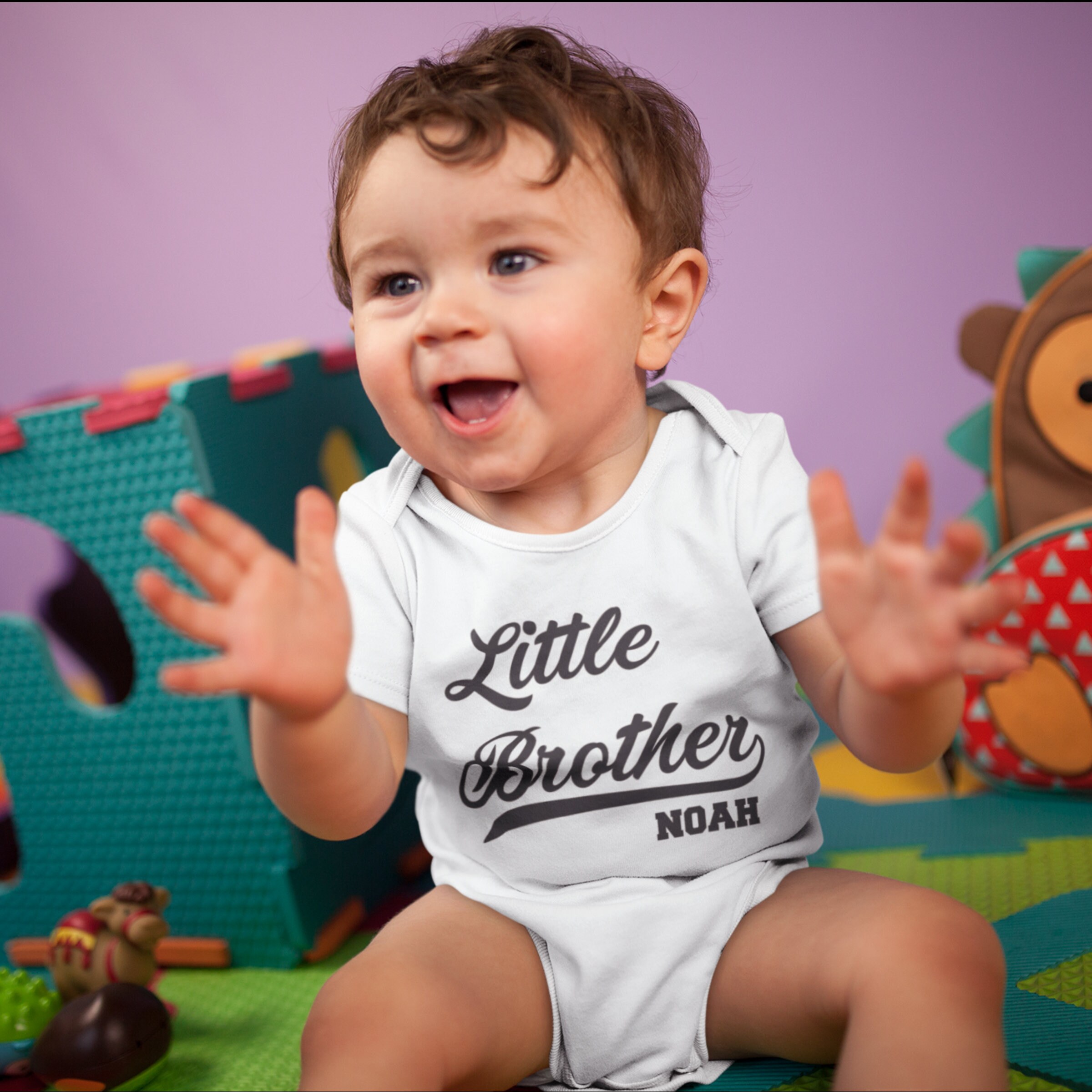 Little brother Onesie Baby boy onesies Personalized baby Etsy