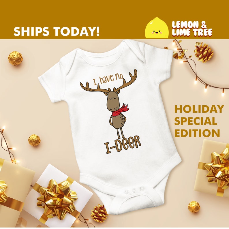 Baby christmas gift Baby onesies, Rudolf I deer onesie Funny Christmas baby onesie Baby christmas onesie Christmas onesie Baby gift