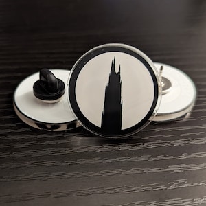 The Dark Tower Pin | 1.25&quot;, Stephen King, Ka, Mid-World, The Gunslinger, Mid-World, The Tower