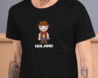 Roland 8-bit Short-Sleeve Unisex T-Shirt | The Dark Tower, Roland Deschain, Stephen King, The Gunslinger