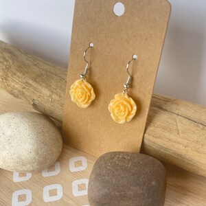 Drop earrings rose earrings dangle rose jewelry gifts flower earrings