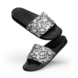 Skull Slides for Women | slip-on sandals, skulls, gift for her, Halloween, horror gifts FH001