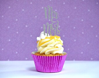 Wedding Cupcake Toppers, Mr & Mrs Cupcake Toppers, Engagement Cupcake Toppers, Wedding Toppers, Hendo Cupcake Toppers, Hen Cupcake Toppers