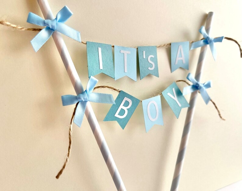It's A Boy Cake Topper Baby Shower Cake Topper Baby Boy Etsy UK