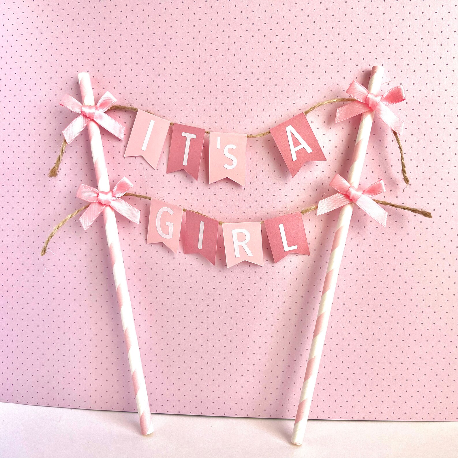 It's A Girl Cake Topper, Baby Shower Cake Topper, Baby Girl Cake Topper