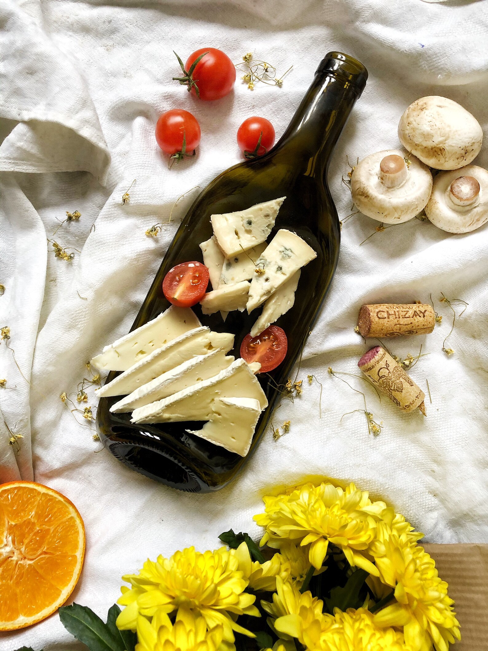 Flat Glass bottle platter cheese tray Recycled eco wine Etsy