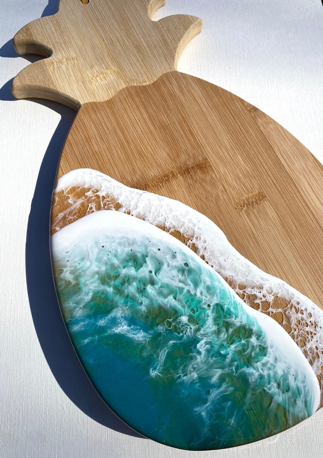 Ocean Charcuterie Board, Nautical Charcuterie, Bamboo Resin Cutting ...