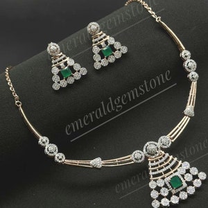 Groene smaragd damessieraden/Massief 925 sterlingzilver/Edelsteensieraden/Mei Geboortesteencadeaus/Verloving bruiloftssieraden