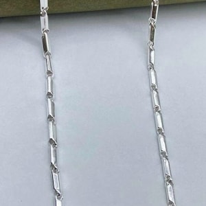 Men&#39;s Sterling Silver Chain Necklace - Art Deco Style