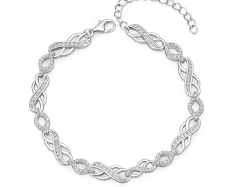 Sterling Silver Infinity Bracelet: Handmade Promise Jewelry - Etsy