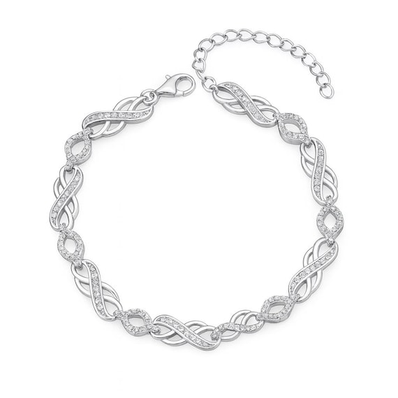 Sterling Silver Infinity Bracelet: Handmade Promise Jewelry - Etsy