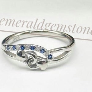 Natural Blue Sapphire Women's Ring, 925 Sterling Silver Ring, Gemstone Ring, Handmade Ring, Promise Ring, Wedding Ring, Gift For Wife