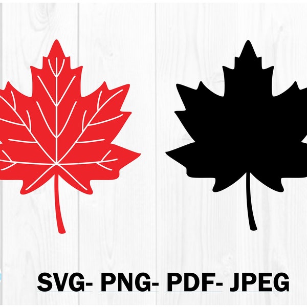 Hojas de otoño SVG, Maple EAF SVG, Contorno de hoja de arce, Hoja canadiense SVG, Hoja de arce canadiense, Hojas de otoño SVG, Otoño SVG, Contorno de la hoja