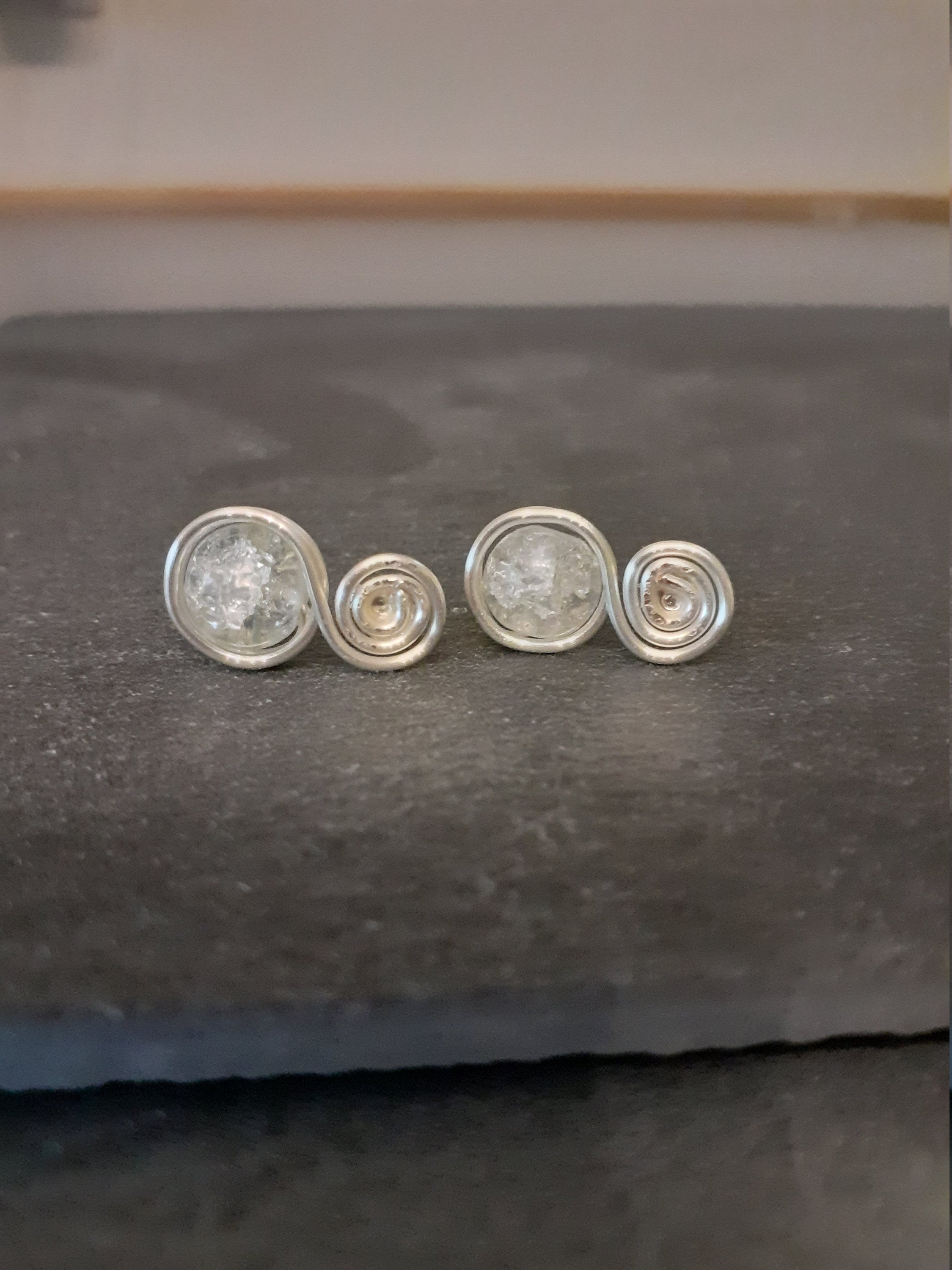 Clear Earrings UK Glass Earrings Stud Earrings Clear Stud Etsy Nederland