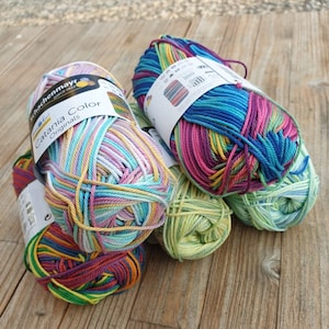 Schachenmayr Catania Mix & Knit Cotton Yarn , Mercerized 100% Cotton Yarn Dolls Amigurumi Multicolored, Knitting Yarn, Crochet Yarn