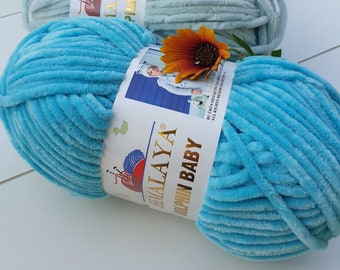 Himalaya Delphin Baby Garn: Chunky Velvet Polyester Strickgarn. Zollgebühren abgedeckt.
