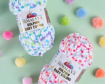 Himalaya Dolphin Baby Chunky Yarn: Miękki aksamitny poliester. Cena obejmuje cła.