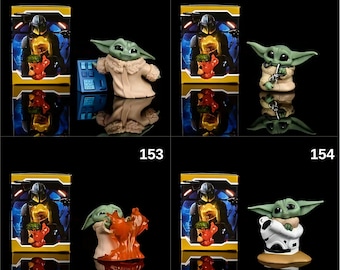 Minifigura de Grogu hecha a mano: regalo de Star Wars (6 cm). Tarifas incluidas.