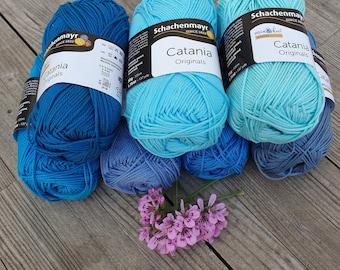 Hilo de algodón mercerizado Catania Originals: 50 g, para tejer y crochet. Tarifas incluidas.