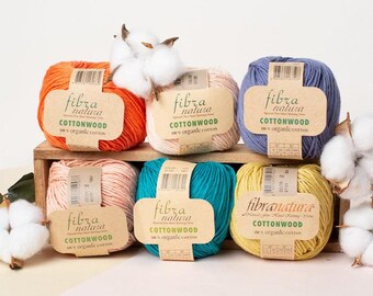 Organic Cotton Yarn: Himalaya Cottonwood, Eco-Friendly Knitting Crochet. Tariffs covered.